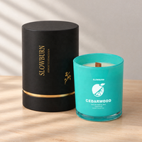 Bougie parfumée de haute qualité personnalisée, vente en gros, emballage de luxe avec logo pour bougie parfumée, cadeaux de fête