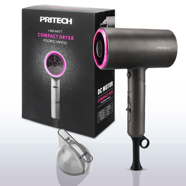 PRITECH Salon Hair Dryer High Quality Custom Professional Foldable Travel Electric Plastic DC Motor Concentrator Nova Hair Dryar