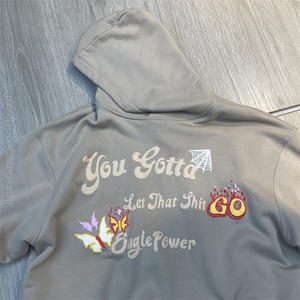 Chine Vente en gros Sweat à capuche épais en coton bouffant personnalisé Sweat à capuche surdimensionné 500gsm en éponge française pour hommes - Product Image 4