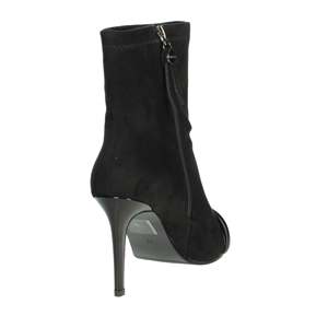 Braccialini Women's Ankle Boots Black Heel 37 Suede Patent Pointed Toe High Heel <b>Bootie</b> - Product Image 3