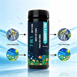 Tiras Reactivas 7 en 1 para <span class=keywords><strong>Acuario</strong></span>, 100 Tiras, Kit de Prueba de Agua para Peceras, pH, Amoníaco, Nitrito, Nitrato, <span class=keywords><strong>GH</strong></span>, <span class=keywords><strong>KH</strong></span>, Cloro, Agua Dulce - Product Image 1