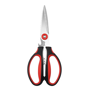 <b>Kitchen</b> <b>Scissors</b> Stainless Steel Black And Red Straight Head For Home Use Multi Purpose Cutting Tool - Product Image 4