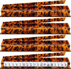 Premium Custom Clear Acrylic Modern Mahjong <b>Rack</b> 4-Piece Set with Pushers Eco-Friendly & Durable - Product Image 1