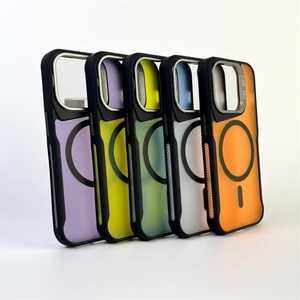เคสโทรศัพท์มือถืออะคริลิกใสแบบด้านพร้อมที่ใส่เลนส์สำหรับ iPhone 16 15 14 13 12 11 Pro Max ฝาหลังแม่เหล็ก - Product Image 4
