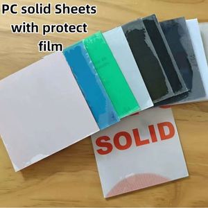 Vente en gros de panneaux solaires en PC écologiques, résistants aux UV, légers, en plastique solide, 12 mm, transparents, bleus, oranges, imprimés, découpés - Product Image 2
