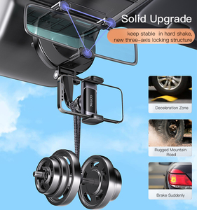 C193 Yesido utilizzando lo specchietto retrovisore per auto di rotazione di 360 gradi compatibile con bloccaggio per <span class=keywords><strong>telefono</strong></span> cellulare 4-7 pollici - Product Image 3