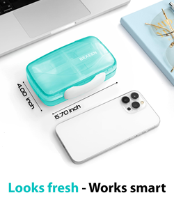 Wholesale 7-compartment <b>Pill</b> Box Large Waterproof Organizer Easy to Open and Close Portable Multifunction <b>Pill</b> Storage <b>case</b> - Product Image 5