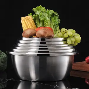 Tazón de sopa de contenedor de alimentos de acero inoxidable personalizado comercial tazón para cocina de cuenca utensilios de cocina conjunto