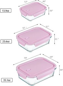 Pot de conservation alimentaire moderne en verre borosilicate de haute qualité, carré, compatible micro-ondes, sans BPA, écologique, avec couvercle à clapet - Idéal pour le camping - Product Image 2
