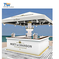 Personnalisation lueur lumineuse lumière fixe mobile réception de mariage événement comptoir de bar Bar à cocktails portable comptoir de bar intérieur
