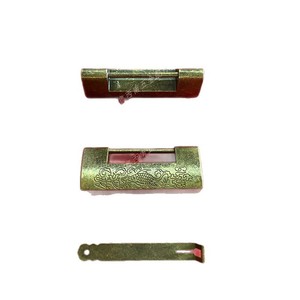 Serrure de meuble de style antique 62x25mm en alliage de zinc, design traditionnel pour portes en bois, coffres et tiroirs - Product Image 5