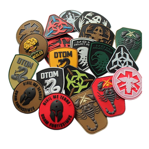 Chapeau habillement personnalisé logo 3D en caoutchouc souple PVC silicone gaufré fantassin de marine étiquette de patch tactique en pvc - Product Image 4