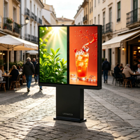IP66 Fansız Su Geçirmez Android İşletim Sistemli 43 inç Ayaklı 1x3 Matris Dış Mekan LCD Dijital Reklam Totem Çözümü (Central Park için)