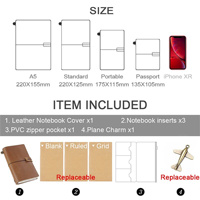 AIGUONIU Carnet de voyage magnétique A5 en cuir de vachette sculpté style rétro, papeterie manuelle, carnet de notes créatif, vente en gros