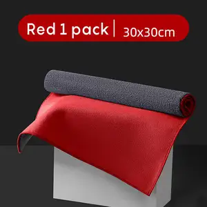 Serviettes de voiture en velours haut de gamme double face multi-usages spéciaux sans trace doux chiffons de nettoyage de voiture en microfibre