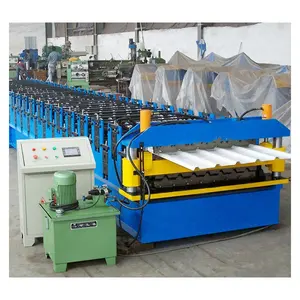 Máquina de fabricación de rollos de doble capa de lámina de Metal para techos