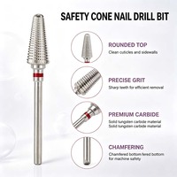 Evolisse Tête de ponçage à ongles double face en carbure de tungstène, fraise à ongles professionnelle à coupe croisée pour cuticules, nail art, acrylique/gel, vente en gros