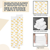 Chaussettes à sublimation Chaussettes blanches à sublimation pour hommes Chaussettes en polyester personnalisées de haute qualité pour sublimation, vente en gros