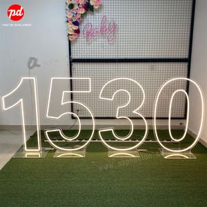 Bomboniere per fiori da sposa, grandi lettere d'<span class=keywords><strong>amore</strong></span> al neon 3d per decorazioni nuziali - Product Image 6