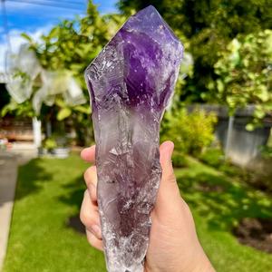 CrystalHola 900-1000g Gema Natural Atrapasueños Adornos de Péndulo Trofeo de Cristal Cetro Varita de Amatista Hecho a Mano Lujo - Product Image 6