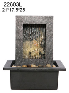 Luce a LED da tavolo per interni fontana per la casa decorativa in resina per esterni ornamenti per il relax in pietra per meditazione da tavolo fontana - Product Image 6