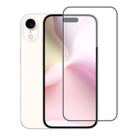 Protection d'écran en verre trempé 9H à couverture intégrale en aluminium de luxe, personnalisée OEM, anti-lumière rouge pour iPhone 17E