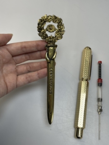 Set di penne stilografiche di lusso all'ingrosso placcate in oro 24K con aprilettere e sigillo in ceralacca - Product Image 2