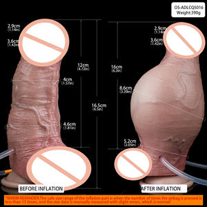Neuer Simulations-<span class=keywords><strong>Dildo</strong></span> aus Medizinischem Silikon, Hautfarben, mit Spritze für Spritzfunktion, Aufblasbarer Hunde-<span class=keywords><strong>Dildo</strong></span>, Aufblasbare Dildos - Product Image 2