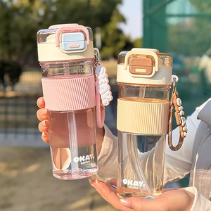 Bouteille d'eau sportive Okay Globe 500 ml en Tritan portable avec paille pour étudiants et usage extérieur - Product Image 2