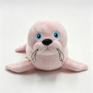 Peluche de león marino redondo y suave personalizado, peluche de animal marino de terciopelo afelpado - Product Image 3