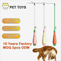 Jouet télescopique pour chat, jouet laser pour chat, deux modes de jeu, recharge USB, jouet d'exercice pour chat d'intérieur, soulage l'ennui pour les chats d'intérieur