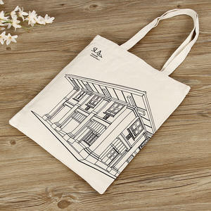 Sacs à provisions portables créatifs personnalisés en coton sacs-cadeaux publicitaires immobiliers sac en toile imprimée à la mode 25 - Product Image 2