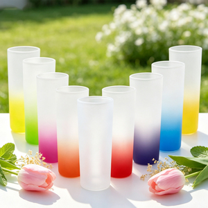 Bulk Sublimation Glass Cup Blanks Frosted Clear Mason Jar <b>Beer</b> Mug Can Tumbler Bamboo Lid Straw DIY Custom Print Party Drinkware - Product Image 4