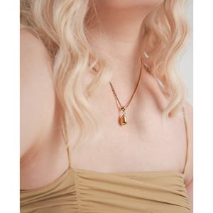 Ultimi gioielli in acciaio inossidabile placcato oro 18 carati catena rotonda goccia d'acqua ciondolo goccia di pioggia alla moda per le donne collana festa P233396 - Product Image 4