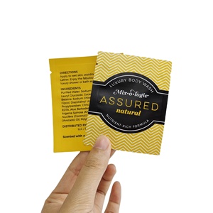 100% biodegradable 5ml 10ml 20ml papel Kraft PLA bolsa embalaje sellado térmico loción champú lavado corporal máscara embalaje muestra bolsitas - Product Image 3