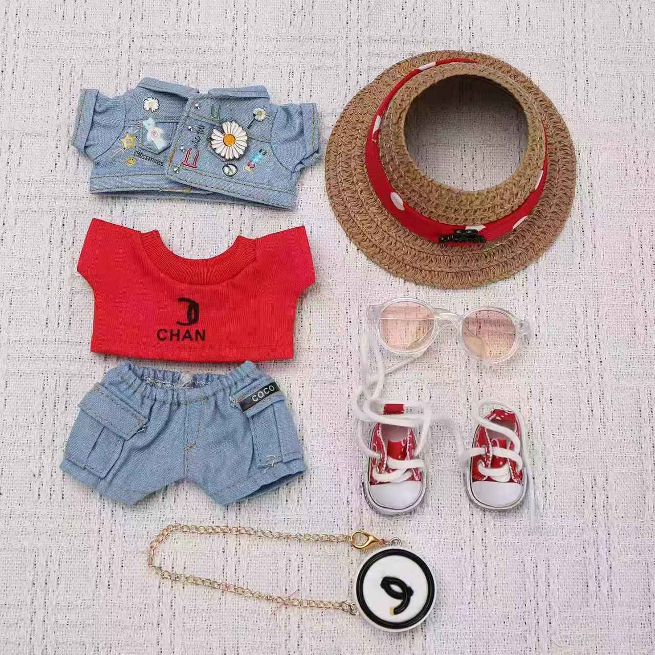 Gd même denim (ensemble de 7 pièces) haut avec mise à niveau - 15-17 cm