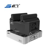 Etau d'angle de table CNC SET M52S-170, précision, changement rapide, couple de 60 Nm, multi-formes (brut/lisse/en queue d'aronde), manuel, en alliage