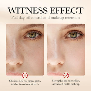 Fondotinta Liquido Professionale Coprente, Correttore a Lunga Durata, Impermeabile, Resistente al Sudore, Finitura Naturale, Controllo dell'Oleosità, Tenuta 24 Ore - Product Image 4