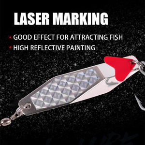 Leurre de pêche en métal, type cuillère, appât nageur, avec hameçon triple, pour eau salée et eau douce, leurre dur, spinner, pour Carpe, <span class=keywords><strong>Brochet</strong></span>, Cabillaud, Bar, <span class=keywords><strong>Brochet</strong></span>. - Product Image 3