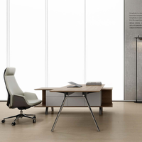 Ensemble de mobilier de bureau de luxe : Table de direction avec armoire, bureau de PDG, mobilier de bureau