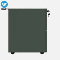 Armoire de rangement de fichiers modulaire en métal élégante et durable, 3 tiroirs, serrure à code, blanc, gris, noir, couleur personnalisée, mobile, espace de travail moderne