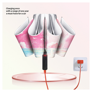 Ombrello Elettrico Pieghevole Intelligente YU XIN da Donna, <span class=keywords><strong>2</strong></span>ª Generazione, con Chiusura Automatica, Parasole e Antipioggia, in Lega, Ideale per Viaggi e Matrimoni - Product Image 3