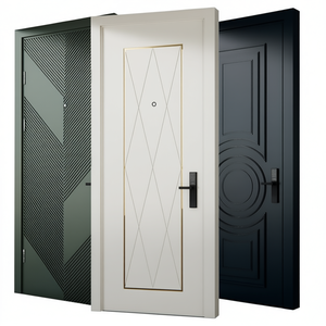 Puerta de madera interior pintada de fabricante chino superior, Color personalizado, blanco, negro, verde militar, lujo, estilo europeo moderno, hogar de diseñador - Product Image 1