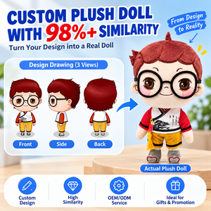 Personalized Bear Plush Dolls Custom Cartoon Character <b>Stuffed</b> <b>Toys</b> Super <b>Soft</b> Fabric Stress Relief OEM ODM Manufacturing Retail - Product Image 4