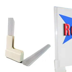 Superqrip Channel POS Signage Magnetic L shape base Sign Holder Price Tag Holder with A6 Frame for Gondola Boot System