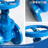 Katup Gerbang Besi Daktilit DIN GGG50 EPDM Soft Seal NRS F4 F5 Flanged DIN3352 EN1092 untuk Pengolahan Air dan Perlindungan Kebakaran