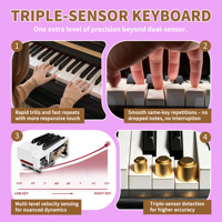 Piano électrique 88 touches lestées, piano numérique, piano électronique droit, clavier