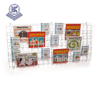 Support mural en fil métallique, feuille CD, livre, étagère en papier, journal, support de livre, organisateur, supports de vente au détail, carte, accessoires de littérature