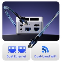 Office Minipc N100 12G DDR5 RAM M.2 2242 SSD Dual RJ45 LAN HD con todas las funciones Tipo-C GaN Power Portable Mini PC Computer