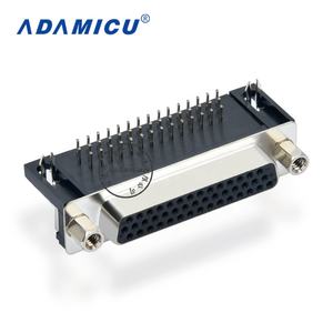 Haute densité 44 broches femelle à angle droit Micro D sous-connecteur contacts en laiton estampé 2A courant nominal pour les connexions de fil - Product Image 4